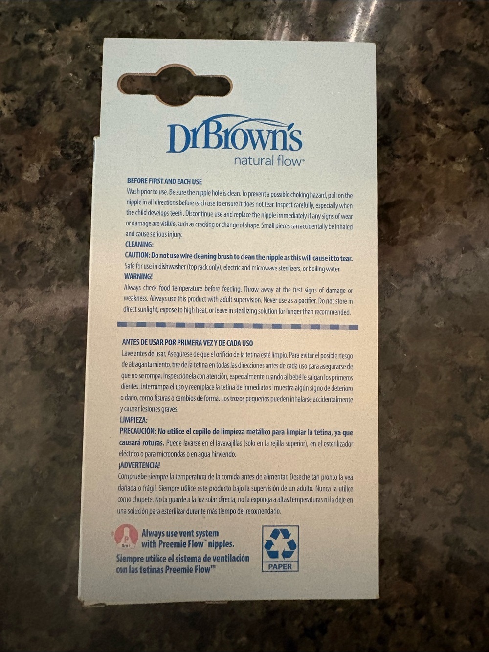 Dr. Brown's Anti-Colic Narrow Preemie Nipple - Clear, 6-Pack - Picture 2 of 2